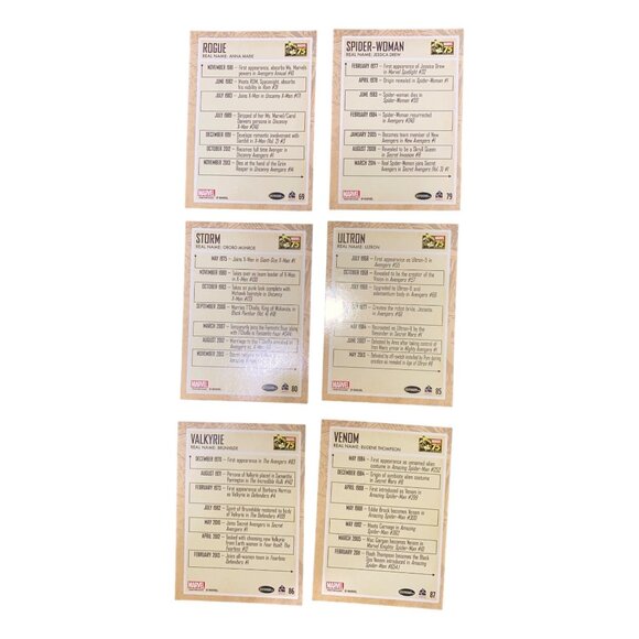 Marvel 75th Anniversary 2014 Trading Cards Set Of 24 Collectibles Featuring Icon - Picture 8 of 8